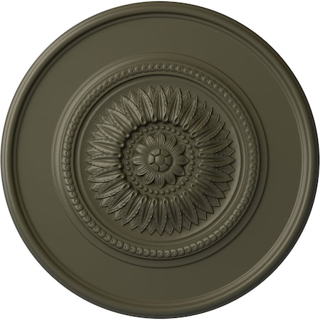 Ekena Millwork Large Floral Ceiling Medallion, Hand-Painted Witch Hazel, 41 1/8"OD x 2 1/2"P CM41FLWHF